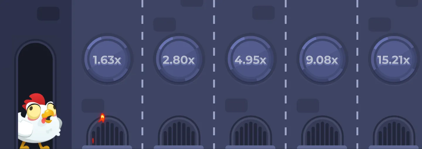 Chicken Road gameplay screenshot from the free demo